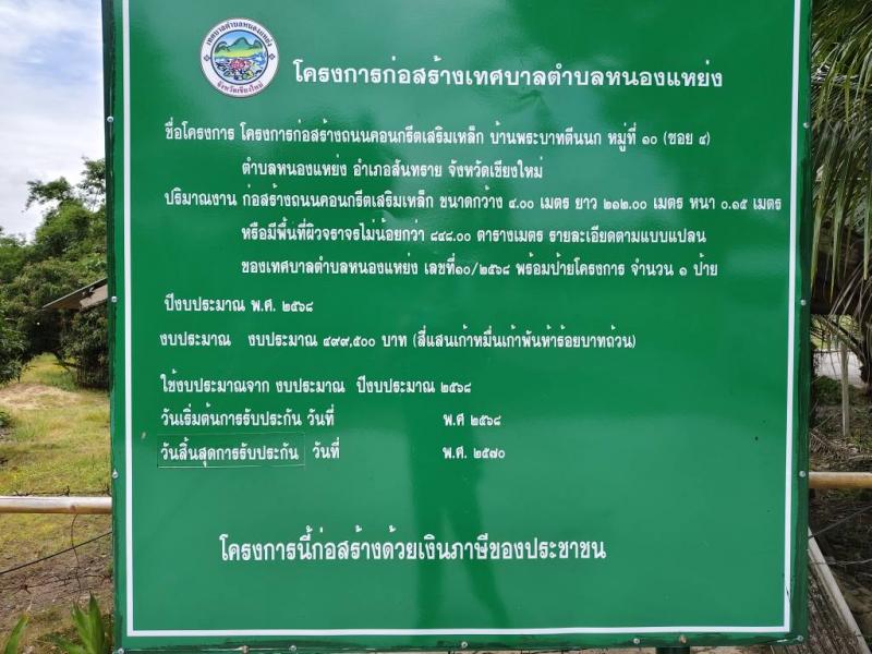 ลงพื้นที่ร่วมตรวจสอบคุณภาพถนน โครงการก่อสร้างถนนคอนกรีตเสริมเหล็ก ​​​​​​​บ้านพระบาทตีนนก หมู่ที่ 10 (ซอย 4)