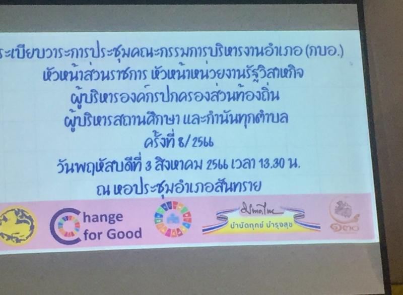 เทศบาลตำบลหนองแหย่ง เข้าร่วมประชุมหัวหน้าส่วนราชการ ประจำเดือน สิงหาคม 2566