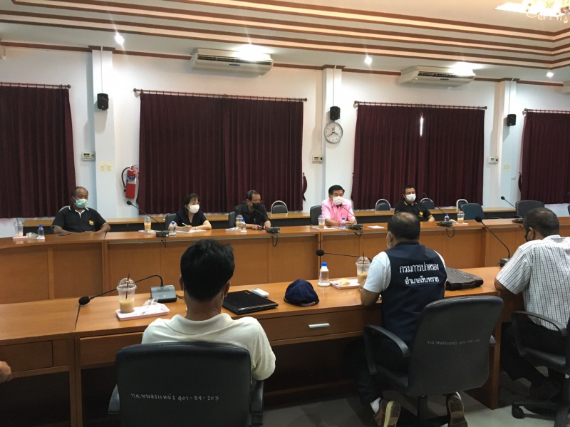 ประชุมหัวหน้าส่วนราชการ ประจำเดือนมิถุนายน 2564 ร่วมกับกำนัน-ผู้ใหญ่บ้าน
