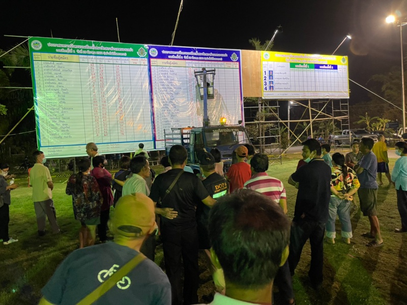 บรรยากาศวันส่งคืนอุปกรณ์การเลือกตั้ง และประกาศผลการเลือกตั้งสมาชิกสภาเทศบาลและนายกเทศมนตรีตำบลหนองแหย่ง (อย่างไม่เป็นทางการ)
