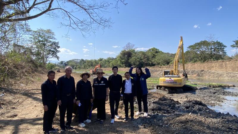 ลงพื้นที่ตรวจสอบการดำเนินงาน ขุดลอกลำน้ำกวง เพื่อแก้ไขปัญหาสิ่งกีดขวางทางน้ำและประสิทธิภาพการระบายน้ำ