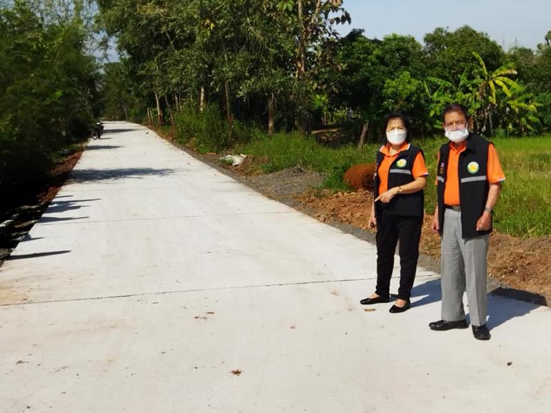 ลงพื้นที่ เขต 2 ตรวจงานการก่อสร้าง ถนนคอนกรีตเสริมเหล็ก บ้านแม่ฮักพัฒนา หมู่ที่ 9 (ซอย 08-5)
