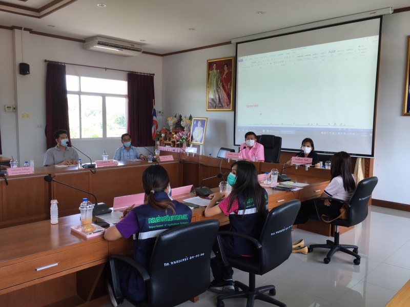 ประชุมหารือข้อราชการ ร่วมกับพัฒนาชุมชนอำเภอ สำนักงานเกษตรอำเภอ และครู กศน.อำเภอสันทราย