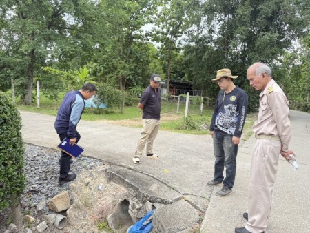 ลงพื้นที่ตรวจสอบและเตรียมความพร้อมรับมือสถานการณ์น้ำในช่วงฤดูฝน